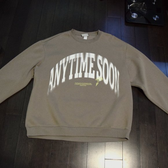 H&M Anytime Soon Brown Crewneck XL - Picture 1 of 5